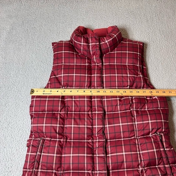 Eddie Bauer Vest Womens Large Red Premium Goose Down Quilted Puffer Full Zip - Picture 9 of 12
